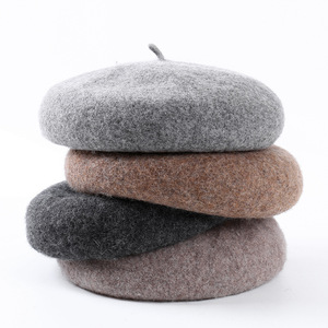 Bérets pour femmes Style français Léger Casual Classic Solid Color <span class=keywords><strong>Beret</strong></span> Hat Woolen Painter Hat - Product Image 4