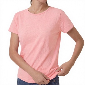 Camiseta informal de manga corta con cuello redondo y color liso para mujer |   Camiseta Básica Suave y Transpirable para Uso Diario XS - Product Image 1