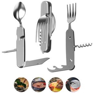 Outil de survie multifonctionnel 6-en-1 écologique, étanche IPX-5, en acier inoxydable, pliable, pour le camping et les voyages en plein air - Product Image 5