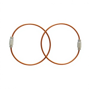 YIWANG Orange Vis Verrouillage En Acier Inoxydable Fil Porte-clés Câble Fil Porte-clés - Product Image 4