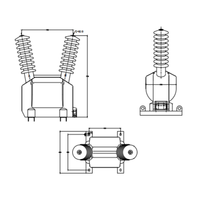 Transformateur de Potentiel Sec Pugao JDZW-35W Classe 0.2 35KV 50/60Hz Sortie 110V/220V Alimentation Monophasée à Disjoncteur Haute Puissance