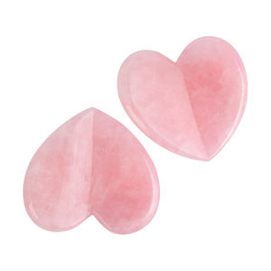 Masseur de grattoir en jade et quartz rose naturel, 100% jade naturel, pour les canaux de dragage et les collocation, outil Guasha - Product Image 2