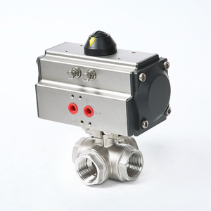 Válvula de Bola Neumática de Acero Inoxidable con Rosca Interna de 1 Pulgada, Tipo Regulador Industrial de Cuatro Vías, Compatible con OEM - Product Image 1