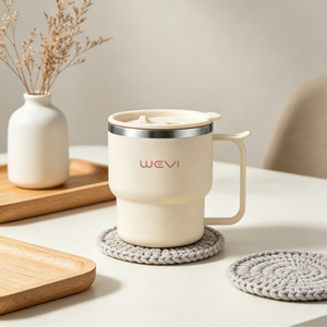 Nouvelle tasse carrée mignonne de 14 oz en acier inoxydable à <span class=keywords><strong>double</strong></span> paroi isolée sous vide pour enfants avec poignée et paille, logo et couleur personnalisables - Product Image 6