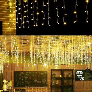 4M Droop 0.4-0.6m AC 220V/110V <strong>LED</strong> Curtain Icicle <strong>String</strong> <strong>Lights</strong> Garden Street Outdoor Decorative Holiday <strong>Light</strong> for Christmas - Product Image 5
