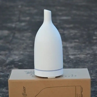 Diffuseur d'huiles essentielles en céramique de 160 ml avec fonction d'aromathérapie à brume froide silencieuse pour la maison, la chambre, le bureau, la relaxation