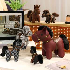 Peluche Cheval Court en Peluche 2026 Année du Cheval, Rembourrée en Coton PP, Unisexe, Cadeau du Nouvel An - Product Image 3