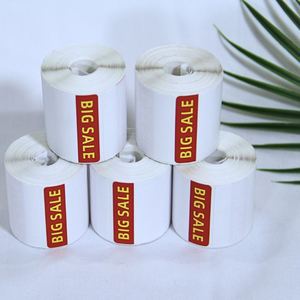 Etiquetas Adhesivas de Papel Impermeables, Listas para Enviar, Texto Rojo, Coloridas, con Descuento y Precio de Fábrica - Product Image 1