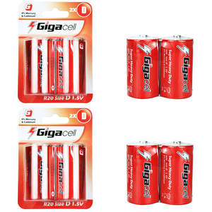 סוללת אבץ 1.5 וולט סופר חזקה R20 גודל D UM1 סוללה לצעצועים לכלי עבודה חשמליים ושלט רחוק - Product Image 1