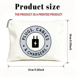 Trousse de maquillage et trousse de toilette imprimées avec motifs de chargeurs, idéales pour maman, filles, amies, cadeaux parfaits pour les voyages et les anniversaires, design plat 2D - Product Image 3