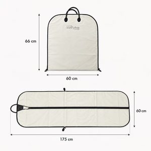 Sac de voyage imperméable en tissu Oxford pour vêtements, protège-robe et blazer haut de gamme avec fermeture éclair pour les voyages en avion et l'utilisation à l'hôtel - Product Image 2