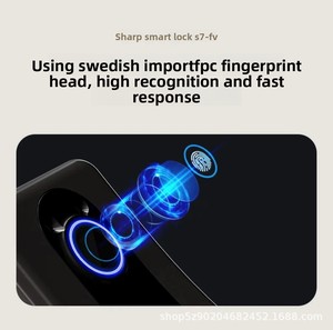 Serrure Intelligente SHARP S7-FV Graffiti <span class=keywords><strong>WiFi</strong></span> avec Empreinte Digitale, Mot de Passe, Clé, Déverrouillage Visuel à Distance Multilingue, Antivol pour la Maison et l'Étranger - Product Image 2