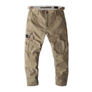 Pantalon de Travail Décontracté Homme Printemps-Automne, Résistant à l'Usure et aux Taches, Multi-Poches, Grande Taille, Coupe Ample en Coton - Product Image 1