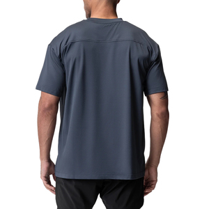 T-shirt sportiva a maniche corte in Mesh traspirante ad asciugatura rapida da uomo a asciugatura rapida per la corsa da <span class=keywords><strong>palestra</strong></span> in Jersey tinto da esterno - Product Image 2