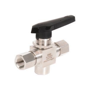 Robinet à bille en acier inoxydable ROKE 1/2 NPT DN8 haute pression pour usage industriel et instrumentaire - Product Image 1