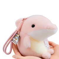 Pendentif Peluche Requin Représentant un Dauphin Réaliste de Dessin Animé, Jouet en Peluche Unisexe, Breloque de Sac, Porte-clés en Tissu Polyester 18cm