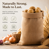 Sac en toile de jute personnalisé 100 % alimentaire 230 g/m² 380 g/m² Sac en toile de jute écologique 30 kg pour l'emballage du cacao et des céréales