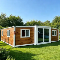 Maison conteneur extensible de 20 pieds, moderne, préfabriquée, pliable, respirante, portable, avec 2, 3 ou 4 chambres, mobilier inclus, en promotion