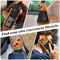 Portefeuille magnétique de poche pour carte de crédit A3 Slim Mini détachable pour iPhone Samsung Google Support de téléphone portable