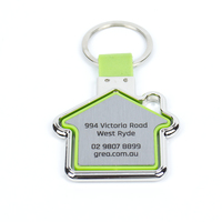 Porte-clés personnalisé en alliage de zinc poli argenté, durable, étanche et luxueux, idéal pour un cadeau de déménagement ou un souvenir personnalisé