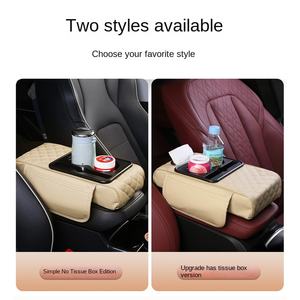 Almohadilla Elevadora Universal Multifuncional de Cuero para Reposabrazos de Coche, Posición Delantera para SUV y Bolsa de Almacenamiento para Automóvil - Product Image 4