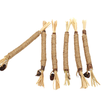 Bâtonnets de chat en plumes de vigne argentée, lot de 3, jouet naturel en bois avec alternative à la cataire et fruits de galle pour chats d'intérieur