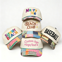 Gorra de Béisbol Bordada con Eslogan Personalizado al por Mayor, Gorra de Béisbol de Cinco Paneles de Dos Tonos con Visera de Bloques de Color para Mujer