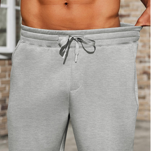 กางเกงขาสั้นลำลองผู้ชายคุณภาพสูง เอวกลาง แห้งเร็ว ผ้าฟลีซ ขายส่ง ผ้าฝ้ายเนื้อนุ่ม กางเกงขาสั้นรัดเชือกสำหรับฤดูร้อน - Product Image 4