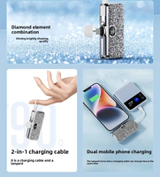 Mini batterie externe portable ultra-mince 5000mAh Chargeur USB étanche 2A Appareils mobiles en plastique Support au lithium compatible