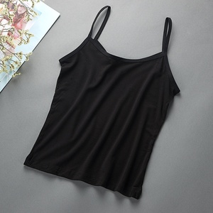 Dafusimo Débardeur brodé antibactérien en modal <span class=keywords><strong>de</strong></span> couleur unie pour <span class=keywords><strong>femme</strong></span>, sous-vêtement <span class=keywords><strong>de</strong></span> base, vente en gros usine - Product Image 2