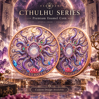 Pièce de collection 3D en cuivre fin 999, plaqué électrolytiquement, série Mythos Cthulhu, haute définition, couleur UV, effet proof-like, artisanat d'art, 1 oz