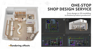 Sundo độc đáo Eyewear cửa hàng thiết kế nội thất 3D vẽ trắng Brown màu sắc hiện đại quang cửa hàng thiết kế nội thất - Product Image 6