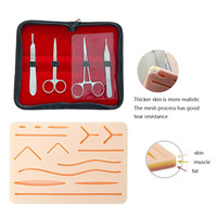 Kit de Suture Chirurgicale pour Sciences Médicales, Ensemble de Coussinets de Suture en Silicone et Outils Chirurgicaux pour Étudiants en Médecine, Kit d'Entraînement à la Suture CE/ISO