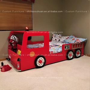 Letto per Ragazzi a Forma di Auto, Design Personalizzato, Letto Singolo con Contenitore, Letto Multifunzionale in Legno Massello per Bambini - Product Image 1