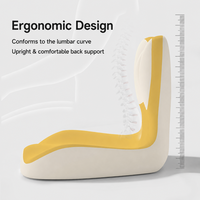Coussin de chaise de bureau ergonomique 3D en mousse à mémoire de forme avec soutien lombaire pour le bureau à domicile, design en forme de nœud chinois