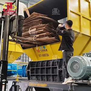 Factory Supply 8-10 TPH Recycling Cardboard Dual Axle Paper Shredder Machine