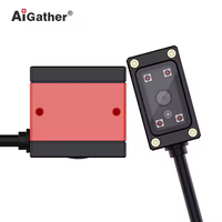AiGather A-G6 Lector Industrial de Alta Gama de Montaje Fijo, Escáner de Código de Barras Estático USB con Cable 2D para Línea de Producción y Cinta Transportadora
