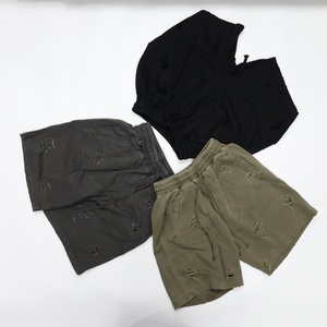 Pantalones Cortos Deportivos Casuales Personalizados con Estampado de Logotipo, Estilo Vintage Desgastado, Lavado Ácido, Efecto Desteñido por el Sol, para Hombre - Product Image 4