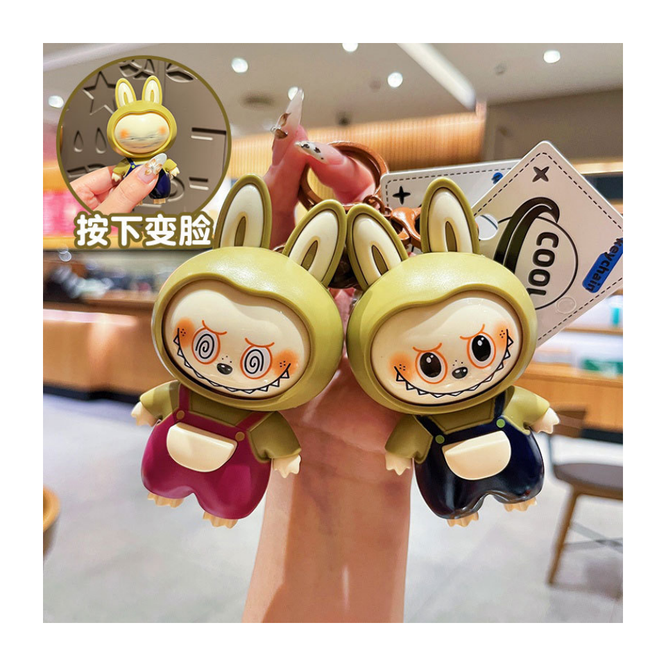 Original Changing Face Labubu Keychain - Cute Cartoon Toy