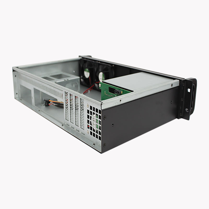 2Uショートサーバーケース奥行き280mm、3つのホットスワップベイ