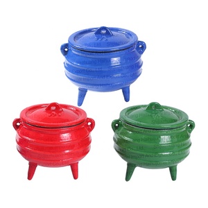 Marmite en fonte à trois pattes Grande marmite à ragoût pour le camping Batterie de cuisine pour la cuisine sud-<span class=keywords><strong>africaine</strong></span>, y compris la sauce en métal - Product Image 6