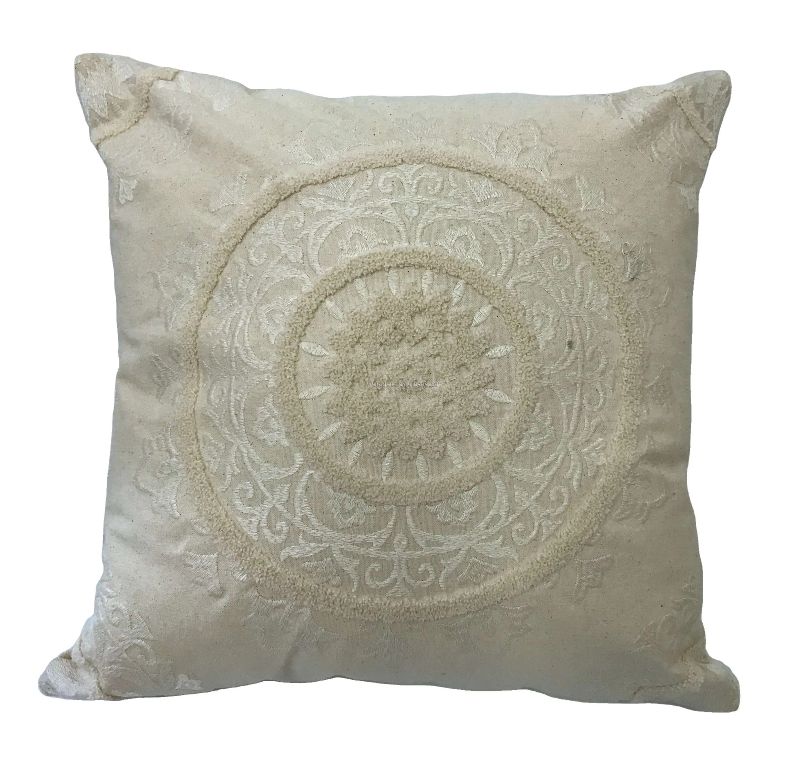 RT19062 nouveau design de housse de coussin de broderie de serviette de luxe