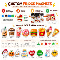Maßgefertigte Kühlschrankmagnete für Bäckereikuchen Acryl-Dessertmagnete UV-Druck Werbegeschenk Großhandel Hersteller OEM