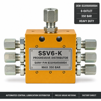 Pièces détachées pour pompe à béton sur camion SSV6-K Distributeur B220900000004, Vanne de lubrification progressive à 6 trous Sany Zoomlion