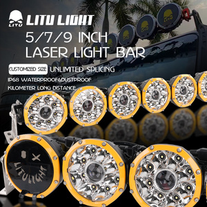 Led punto redondo camión LED lámpara de conducción Spot Light 12V 24V 22 pulgadas Barra Led 4x4 KC Luces todoterreno - Product Image 5