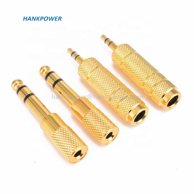 Gold Plated 3.5 mm to 6.5 Converter Connector 6.5mm Male to 3.5mm Female Audio Adapter for Guitar Headphone Microphone
