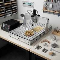 Machine de fraisage CNC miniature à 4 axes pour le bois avec commande rotative Mach3, moteur monobroche haute puissance pour la découpe de meubles en bois