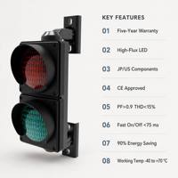 Feux de signalisation LED automatiques bicolores (rouge/vert) 100mm/200mm/300mm pour portiques de chargement et déchargement à arrêt et marche