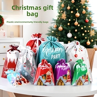 Sacs cadeaux en PE multi-tailles avec cordon de serrage pour Noël, anniversaires et autres fêtes – Emballage plastique en gros
