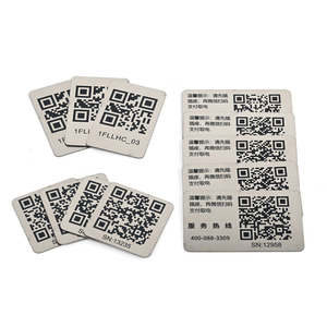 Étiquettes personnalisées à bas prix avec code QR gravé au laser, plaques signalétiques en métal aluminium pour tables <span class=keywords><strong>de</strong></span> restaurant et clubs - Product Image 5